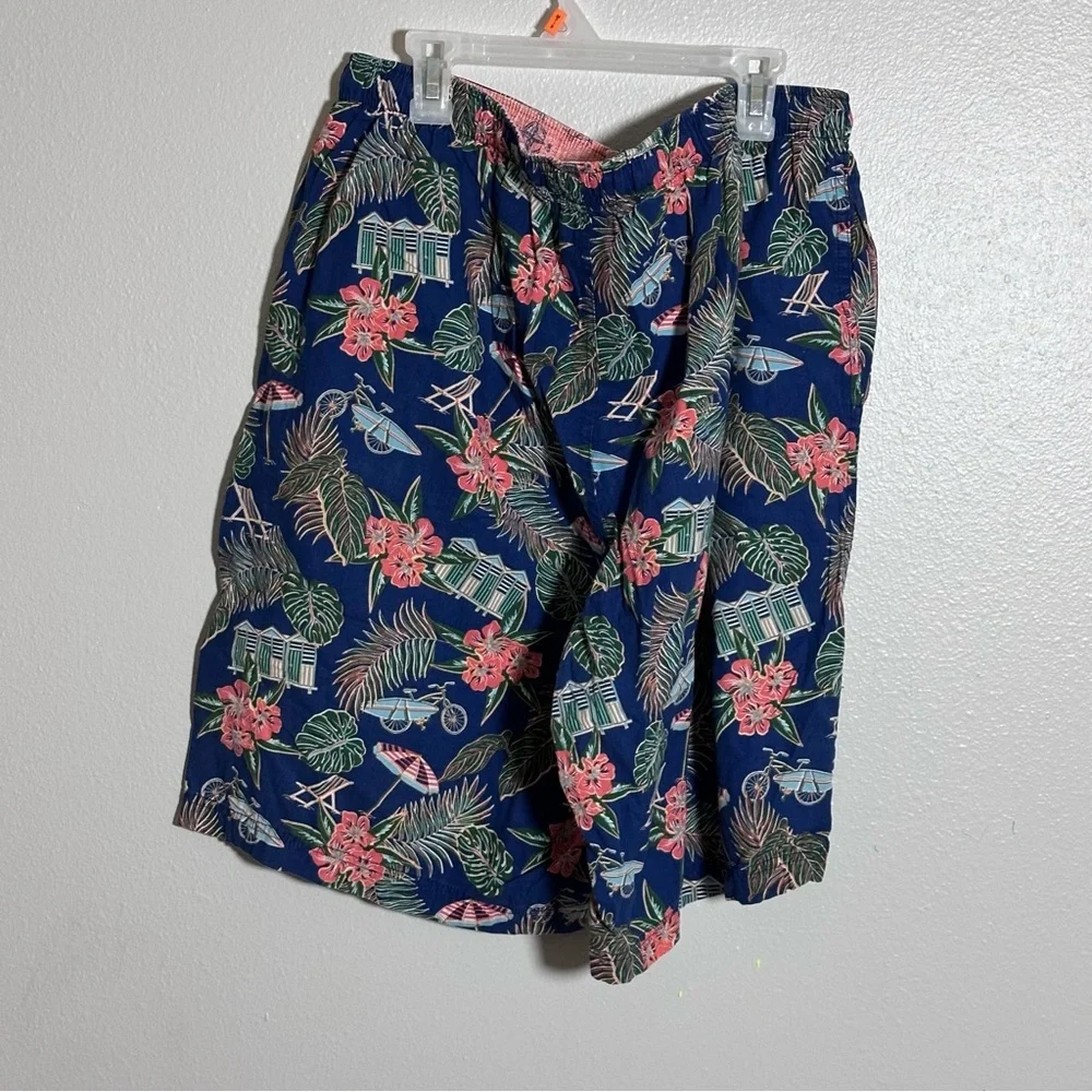 Tommy Bahama Men Scenic Woven Lounge Blue Floral ‎ Swim Trunks Shorts size L